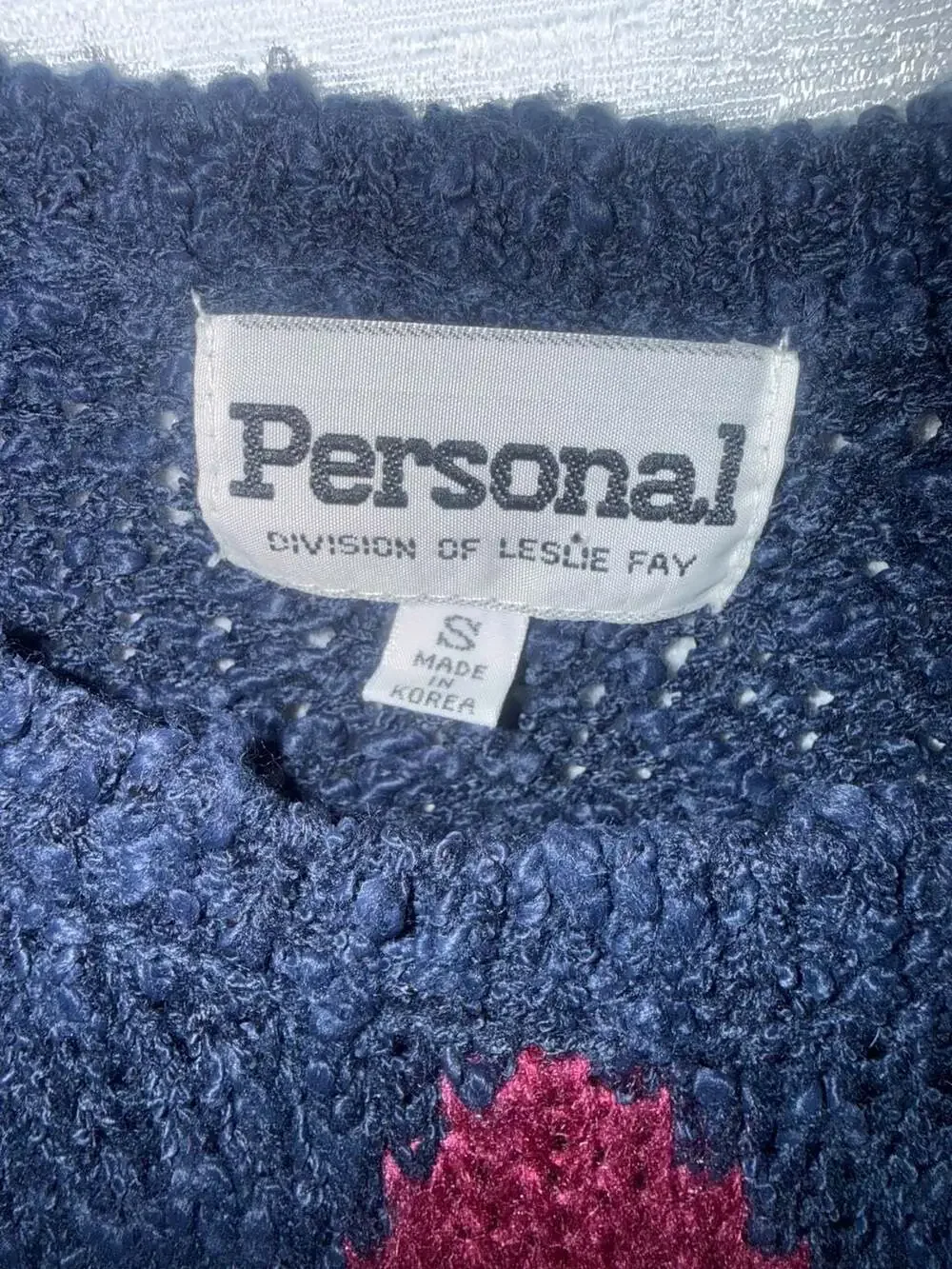 Vintage Personal Division of Leslie Fay Argyle Knit Sweater